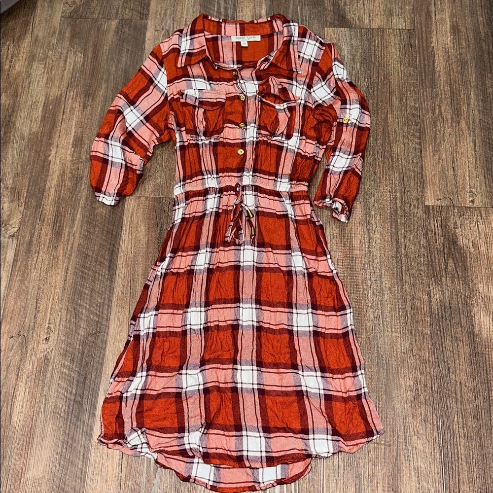 SPEED‎ LIMIT Girls Size 12 Plaid Dress